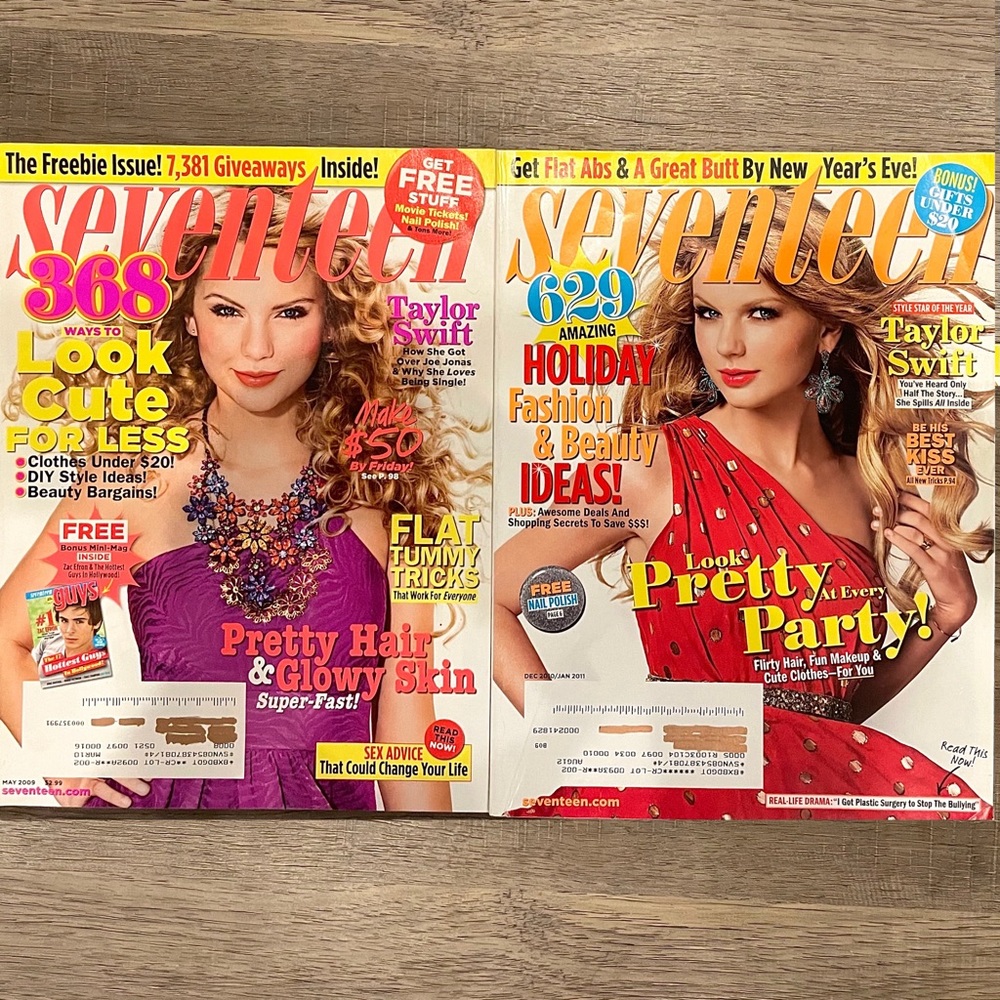 Taylor Swift Seventeen Magazine (2) May 2009 and Dec 2010/Jan 2011